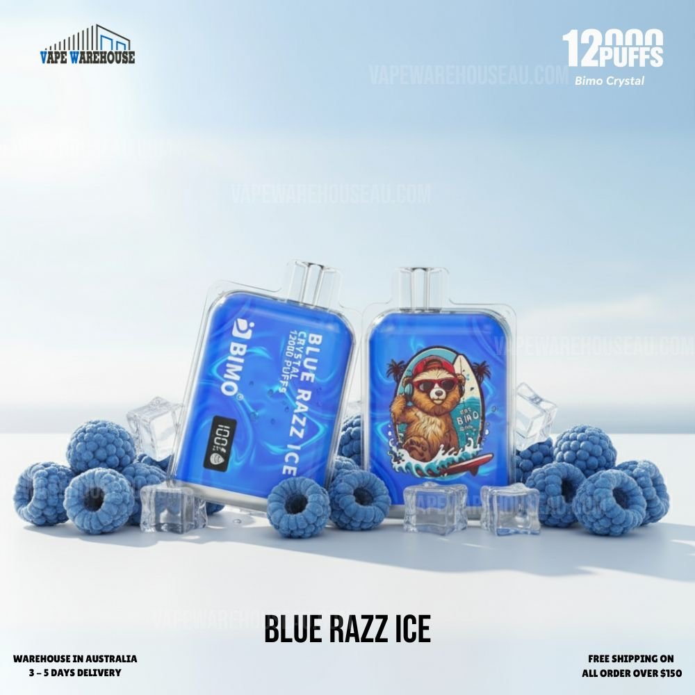 BIMO Crystal 12000 Puffs Blue Razz Ice
