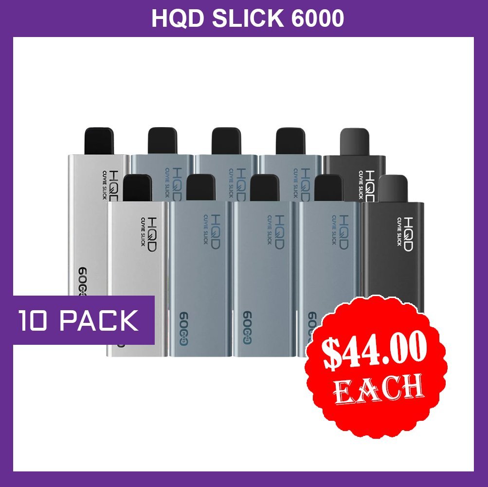 HQD SLICK – 10 PACK- 6000 PUFFS